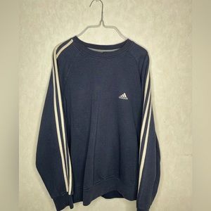 Navy Adidas Pullover Sweatshirt Size Small